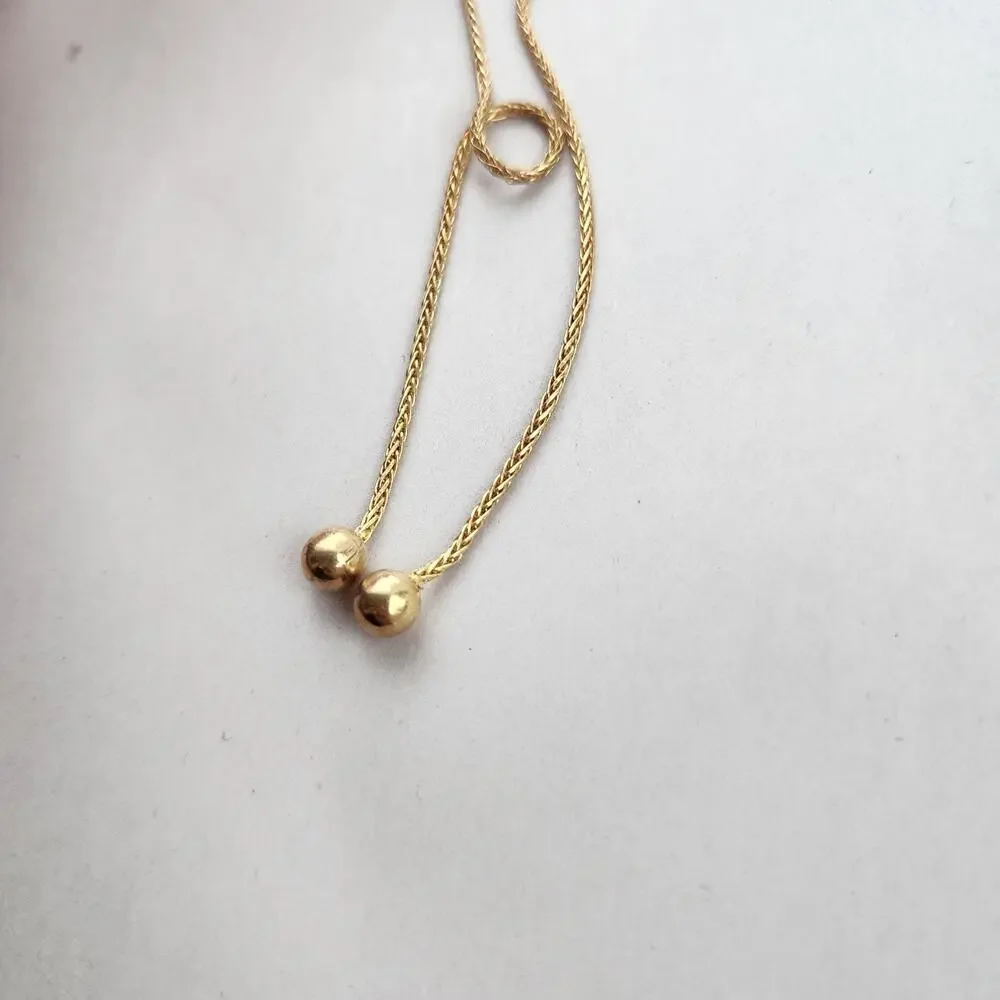 Bellezza lariat necklace ITALY 14KT Gold Plated Vintage Signed NEW Black Crystal